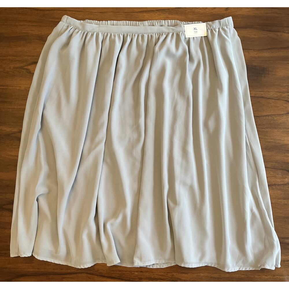 NWT Gap Gray Skirt In Flowy Gauzey Material Sz XL Normcore Fallcore Whimsygoth